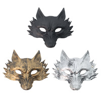 Masque de renard en PU, très vendu à l'international, accessoire de costume pour jeu de rôle, masque de mascarade, accessoire de cosplay décoratif, vente en gros