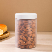 Bouteille en plastique transparente personnalisée pour animaux de compagnie, bocal en plastique givré pour bonbons gélifiés avec bouchon à sécurité enfant, 8 oz, logo imprimé, bocal en plastique mat