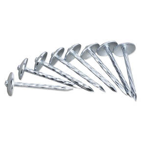 หัวร่ม9X2.5 bwg ตะปูหลังคาชุบสังกะสี clavo de calamina CON jebprecio 2 1/2 "3'' - Product Image 1