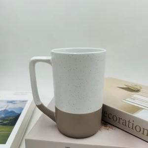 Wholesale <b>Large</b>-capacity Matte Customised logo Ceramic Coffee Mug Coffee Cup featuring a two tone colors - Product Image 4