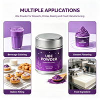 Poudre aromatisante Ube de qualité alimentaire pour boissons, poudre de boisson à l'igname violette, Latte Ube pur, marque privée