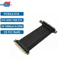 Kabel Riser PCIe 4.0 X16 Gen4 untuk Ekstensi GPU 64GB/s untuk RTX 4090 4080 RX 7900 XTX Pemasangan GPU Vertikal ITX SFF PC Build