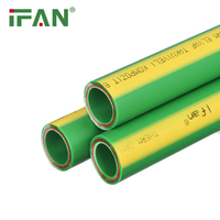 Fábrica de tubos de plástico IFAN Tubo de polipropileno PPR 20MM - 125MM Tubo de fibra de vidrio PPR para agua caliente PN20