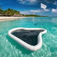 Cible de golf gonflable flottante personnalisée avec filet de récupération pour le divertissement