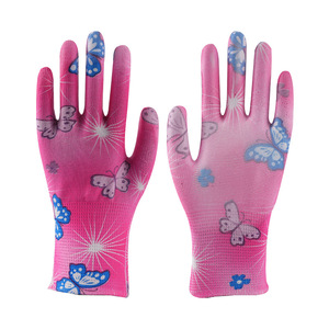 Bướm in lưới Găng tay màu hồng thoáng khí không trượt vườn làm việc găng tay cho trồng ngoài trời cắt tỉ<span class=keywords><strong>a</strong></span> - Product Image 1