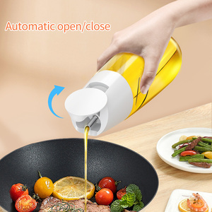 Contenedores de aceite de oliva para uso en la cocina, dispensador de vidrio con apertura y cierre automático, botella de aceite de 700ml y 24oz - Product Image 3