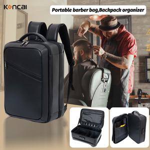 Zaino da Barbiere KONCAI in Pelle per Attrezzi da Parrucchiere con Tasche Organizzate per l'Essenziale dello Styling - Product Image 3