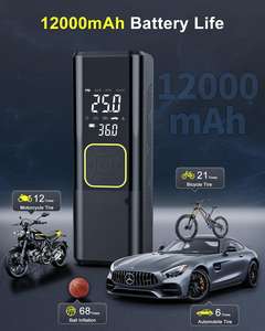 Wholesale 8766 150psi High Pressure <strong>Mini</strong> Portable air <strong>Compressor</strong> Three Lighting Modes Tire Inflator Digital Durable Air Pump - Product Image 6