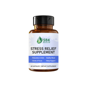 Cápsulas de Suplemento para el Alivio del Estrés de Marca Propia, Equilibrio de Magnesio y Potasio, Niveles de Cortisol, Vitamina B1 - Product Image 1