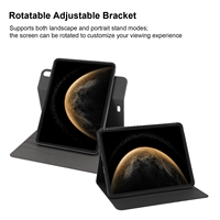 Étui à rabat en forme de U pour iPad Pro Air 720, support magnétique rotatif, protection antichoc, revêtement en cuir PU effet peau, housse de protection folio