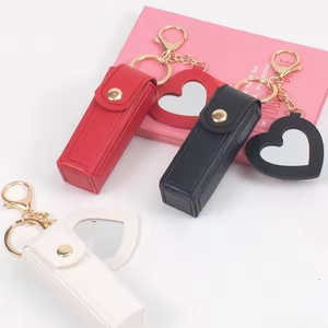 Porte-clés en cuir PU de haute qualité pour rouge à lèvres, étui portable mini pour brillant à lèvres, cadeau tendance pour femmes et filles - Product Image 4