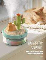 Ultrasons Simulé Fumée Paysage Lampe Coloré Veilleuse Huile Essentielle Humidificateur D'air Aroma Diffuseur Atmosphère Lampe Cadeaux