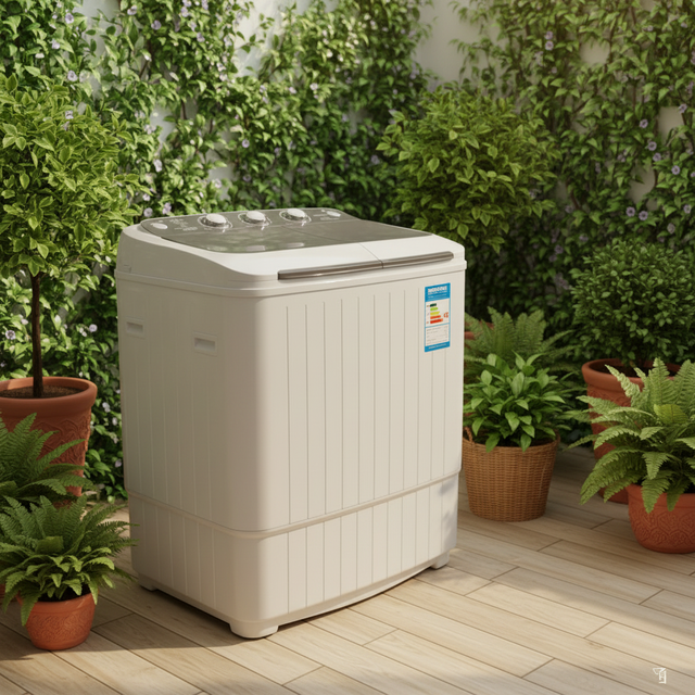 Double Diamond Inner Bucket Powerful Spin Dry Energy Saving Household and Car Washing Machine