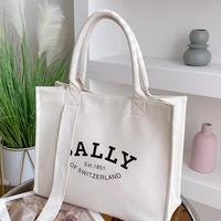 Sac fourre-tout épais en toile à bandoulière avec logo personnalisé en trois dimensions et poignée ronde grande capacité avec sangle