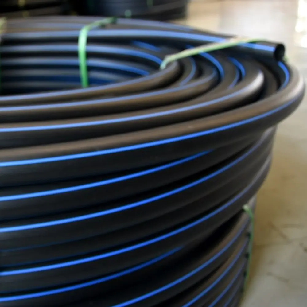 HDPE Water Supply Pipe Black Coil PE Quality Assurance 100% New Material 20 25 32 1/4 '3/4' '1 Inch Delivery Water Round Pipe