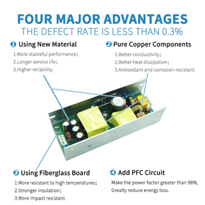 Alimentation industrielle 150W 180W PFC 89% Haute Efficacité 24V-6.3A 36V-5A 48V-3.8A 52V-2.9A Alimentation à découpage à sortie unique - Product Image 3