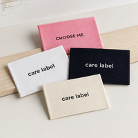 Étiquette tissée personnalisée de luxe avec logo de marque pour accessoires vestimentaires, étiquette tissée avec différents matériaux