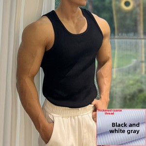 <span class=keywords><strong>Canotta</strong></span> da <span class=keywords><strong>Uomo</strong></span> in Cotone Spesso 280gsm di Alta Qualità, Casual, Traspirante, per Palestra, Fitness, Sexy, per <span class=keywords><strong>Uomo</strong></span>, Intimo Sportivo da Esterno - Product Image 4
