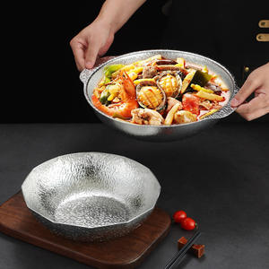 Japanse commerciële kleine hotpot van roestvrij staal, antiaanbaklaag, droge pan, multifunctioneel, geschikt voor gas & inductie, voor restaurants en feesten - Product Image 2