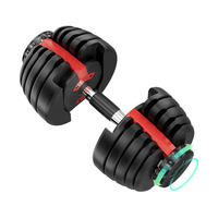 Vente en gros Ensemble d'haltères réglables 24kg Poids libres de fitness avec logo personnalisé