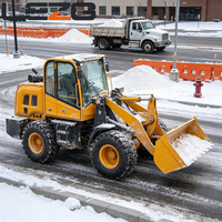 Chargeur articulé miniature 4x4, économe en carburant, chargeur télescopique chinois avec lame à neige pour le déneigement et les travaux de construction agricole