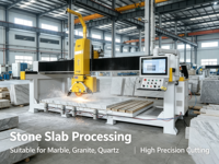 Machine de découpe CNC à pont 5+3 axes ZEUS avec caméra HD et ventouse pour granit, moteur 5 axes, longueur maximale 3200 mm, 380V/220V