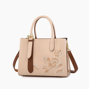<span class=keywords><strong>Sac</strong></span> fourre-tout en cuir PU de haute qualité pour femmes deux poignées grande capacité sacs à main à bandoulière en gros doublure en Polyester pour un usage quotidien - Product Image 1