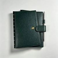 Agenda quotidien personnalisé A5/A6 de haute qualité, reliure à disques, feuilles mobiles, spirale, couverture en cuir, logo personnalisé pour le bureau/l'école