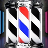 Enseigne LED rotative murale pour salon de coiffure, étanche, extérieure, pleine couleur, haute luminosité, livraison gratuite