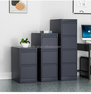 Armoire de classement verticale moderne en métal à 4 tiroirs, mobilier de bureau, structure KD, armoire en acier pour l'école, la salle de sport, l'atelier - Product Image 3