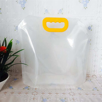 Sachet plastique clair 10 litres, nouvelle collection, personnalisé, de haute qualité, pochette pour boissons liquide froides, transport avec bec