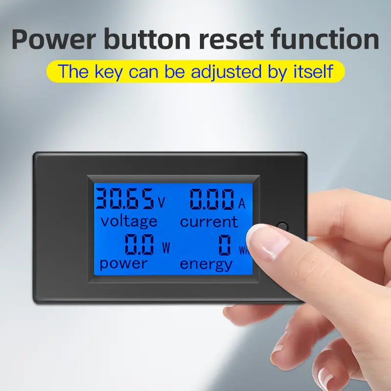 Dc 6.5-100V Digitaal Lcd-Scherm Motorfiets Spanning Meter 50a Voltmeter Met 1M Usb Spanningsmeter Paneel Meter