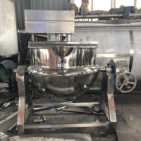 Huashang Custom stoomverwarmde kookketel met mengseltemperatuurregelsysteem, mantelketel voor voedingsmiddelenfabriek.