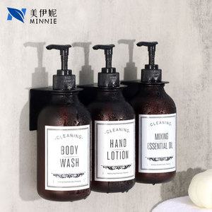 Minnie 300ml Plastic Shower Gel Bottle 500ml Pump Bottle Lotion Shampoo <b>Container</b> With Label Customizable Daily Care - Product Image 2