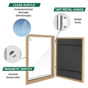 กรอบไม้กันน้ำสำหรับแสดงผลงานศิลปะเด็ก ขนาด 8.5x11 นิ้ว เปิดด้านหน้าได้ กล่องไม้ใส่ผลงานศิลปะ - Product Image 6