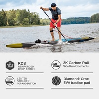 Nouvellement conçu debout course sports nautiques planche de surf sup-board course gonflable paddle board 14ft course sup board