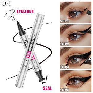 Nouveau stylo eyeliner triangulaire imperméable, résistant à la transpiration et aux bavures, tube <span class=keywords><strong>argenté</strong></span>, double embout, eyeliner liquide 2-en-1 - Product Image 3