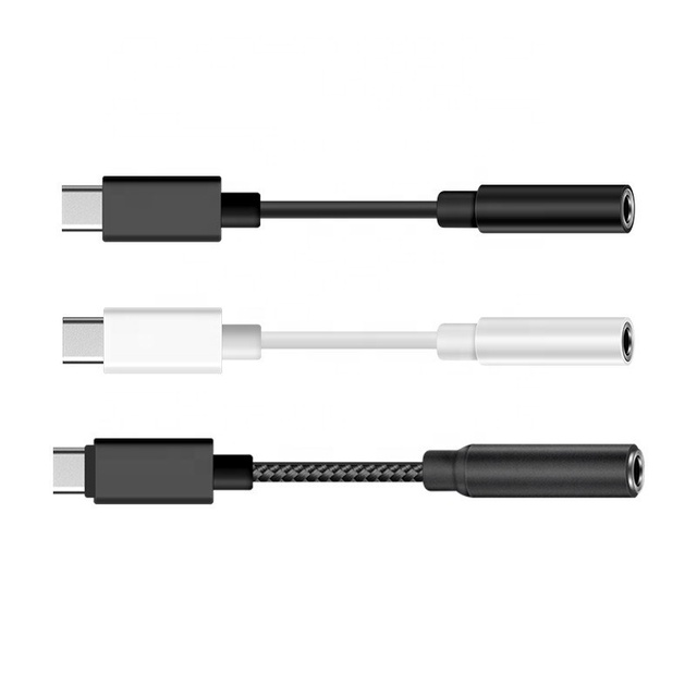 USB C to 3.5mm Headphone Jack Audio Adapter Type C Aux Female Dongle Cable Cord