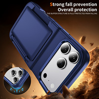Étui portefeuille à rabat effet cuir pour iPhone 18 Pro Max avec double porte-cartes en TPU et PC - Coque de protection ultra-fine antidérapante - Vente en gros