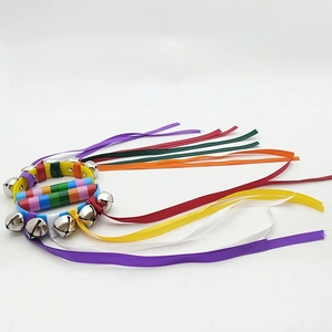 Clochettes en bois à ruban arc-en-ciel en gros, instrument de percussion Orff pour enfants, exercices matinaux et danse - Product Image 4