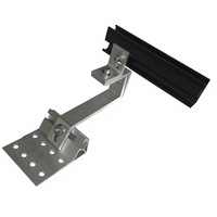 Support de panneau solaire YZ en aluminium anodisé argent naturel de haute qualité, crochet de toit double réglable pour toit en tuiles