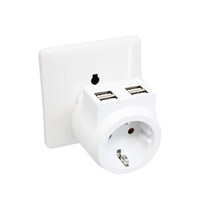 Adaptador de Viaje Universal con 4 Tomas de Corriente y USB, Estándar Europeo de 16A, para Uso Comercial, Fabricante Profesional