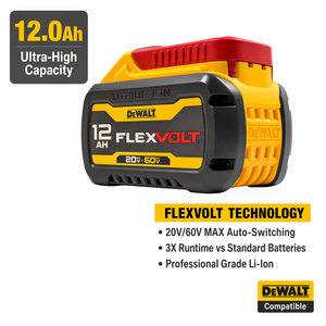 Baterai Pengganti Kompatibel dengan DEWALT DCB612 20V/60V FLEXVOLT 12.0Ah |   21700 Sel Baterai Output Tinggi |   Grosir Massal OEM - Product Image 4