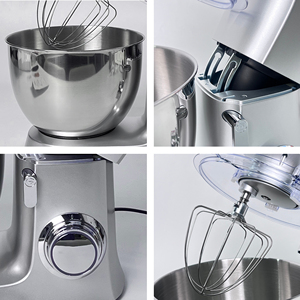Batidora Eléctrica de Pedestal <span class=keywords><strong>para</strong></span> Cocina, Tazón Mezclador de Acero Inoxidable, <span class=keywords><strong>Gancho</strong></span> <span class=keywords><strong>para</strong></span> <span class=keywords><strong>Amasar</strong></span>, 6 Velocidades, Motor de Cobre Puro, Capacidad de 8L - Product Image 4