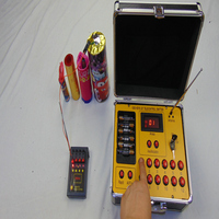 Sistema de Disparo Inalámbrico con Control Remoto de Pirotecnia y Fuegos Artificiales DB04R-9 de 36 Canales para Fuego Frío en Escenarios de Boda Línea Amarilla