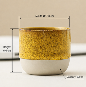 Tasses à expresso en céramique, design rétro de luxe léger, compatibles lave-vaisselle, ensembles de tasses effet four, emballage cadeau pour la maison, le bar ou le bureau - Product Image 2