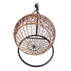Maison et lit pour <span class=keywords><strong>chat</strong></span> ronde en fer, design élégant et luxueux, avec ouverture semi-fermée, universelle quatre saisons, lavable, conception <span class=keywords><strong>panier</strong></span> suspendu - Product Image 5