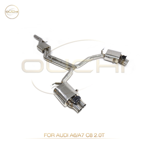 Sistema de escape de acero inoxidable OUCHI Catback de rendimiento para <span class=keywords><strong>Audi</strong></span> <span class=keywords><strong>A6</strong></span> A7 C8 2,0 T silenciador de válvula de resonador de tubo delantero - Product Image 5