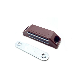 Chiusura Magnetica per Armadietti - Ideale per Ante di Armadi, Credenze, Cassetti e Persiane - Chiusura Magnetica Facile da Installare (Marrone) - Product Image 1