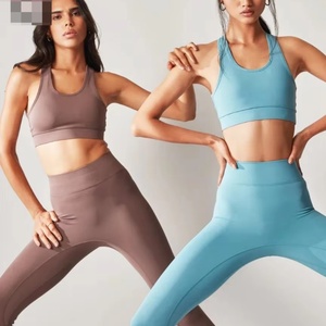 Women's Fitness Bodysuit Gym Wear TWO Piece Yoga Romper With Zipper Quick Dry Bodyfitting Exercise Jumpsuit Wholesale - Product Image 5